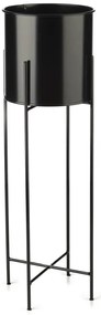 Květináč na stojanu HUGO 75 cm černý