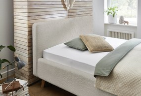 Dvojlôžková posteľ taupe s úložným priestorom 140 x 200 cm fleece béžová MUZZA