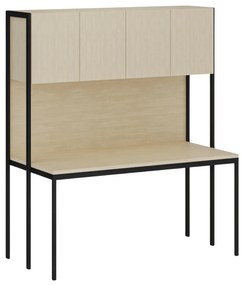 Zostava HOME OFFICE, čierna/breza
