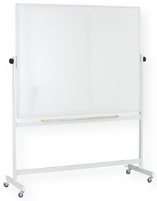Mobilná otočná magnetická tabuľa, lakovaný povrch, 1200 x 1500 mm