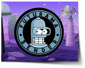 Sablio Plagát Futurama Bender Planéta s vysielačmi - 60x40 cm