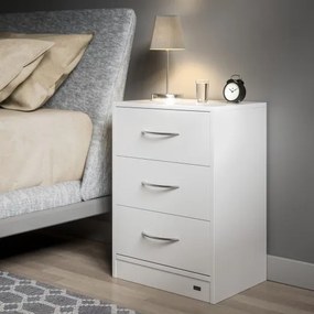 InternetovaZahrada Nočný stolík Eloise 54x39x28cm - LED biely