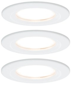 Paulmann Nova zapustené LED 3 kusy pevné biele