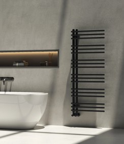 Cerano Burke, vykurovacie teleso 1200x500 mm, 562W, pripojenie D5, čierna matná, CER-CER-429634