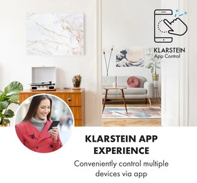 Klarstein Wonderwall Air Art Smart, infračervený ohrievač, 80 x 60 cm, 500 W, mramor