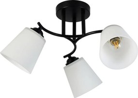 Prisadený luster PAFOS 3xE27/15W/230V čierny