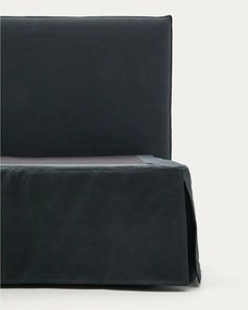 Antracitová čalúnená dvojlôžková posteľ 180x200 cm Jaira – Kave Home