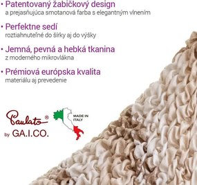 Bielastické poťahy OCEANO NOVÉ béžové relaxačné kreslo (š. 70 - 90 cm)