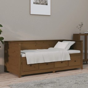 Denná posteľ medovohnedá 100x200 cm borovicový masív