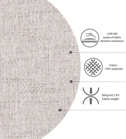 Béžová čalúnená jednolôžková posteľ 100x200 cm Scala – Maison de Rêve