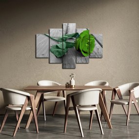 Obraz - Zelená ruža (150x105 cm)
