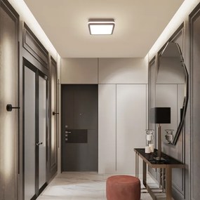 Brilagi-LED Vonkajšie svietidlo s čidlom BENE LED/18W/230V 21,5x21,5 cm hnedá IP54