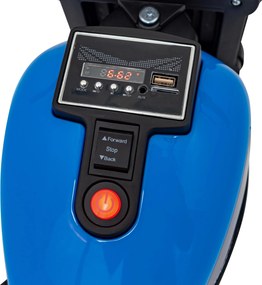 Ramiz Elektrická motorka Chopper FASTER na batérie pre deti modrá + FM rádio + audio panel + LED
