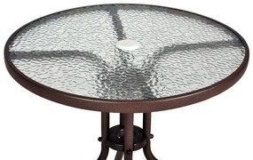 Záhradný balkónový set, polyratan, 2 stoličky + sklenený stô