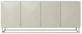Komoda Asha 200 cm na metalovom ráme - kašmír