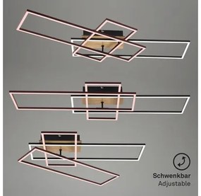 LED stropné svietidlo Briloner 55W 4400lm 2700-5000K čierne s diaľkovým ovládaním