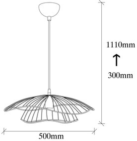 Luster na lanku TEL 1xE27/40W/230V