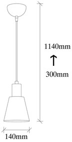 Čierne závesné svietidlo ø 14 cm Kem – Opviq lights