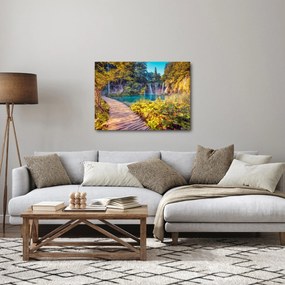 Obraz - Plitvické jazerá, Chorvátsko (70x50 cm)