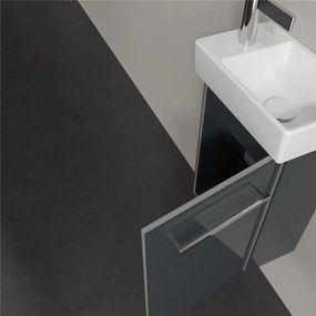 VILLEROY &amp; BOCH Avento závesná skrinka pod umývadielko, 1 dvierka, pánty vpravo, 340 x 202 x 514 mm, Crystal Grey, A87601B1
