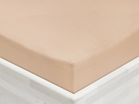 Jersey napínacie prestieradlo JR-033 Béžové 200 x 200 - výška 20 cm