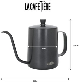 Sivá kanvica na prípravu kávy z nerezovej ocele 0.6 l La Cafetiere - Kitchen Craft