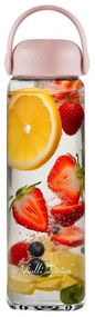 Ružová sklenená fľaša 540 ml Fuori – Vialli Design