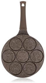 Banquet Panvica na lievance s nepriľnavým  povrchom Granite Brown Smile, 26 cm