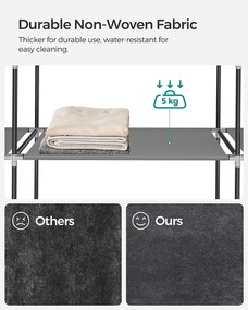 Látková skriňa, mobilná skriňa, šedá