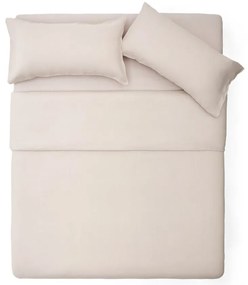 Obliečky sivobéžové na jednolôžko/predĺžené s prímesou ľanu 150x220 cm Simmel – Kave Home