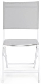 Biela kovová záhradná stolička Elin – Bizzotto