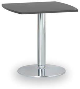 Konferenčný stolík ZEUS II, 660x660 mm, chrómovaná podnož, doska grafit