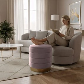 Taburetka LUNA pudrovo ružová