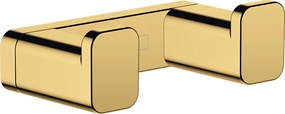 Hansgrohe AddStoris, dvojitý háčik, leštený vzhľad zlata, HAN-41755990