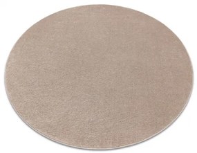 Okrúhly koberec SOFTY Jednotný, Jednofarebný, béžová Veľkosť: kruh 120 cm