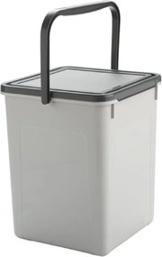 Rotho 2. akosť - Nádoba na prací prášok, granule alebo bioodpad – 9 l DETERGENT sivý (bez viečka)