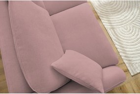 Svetloružová rozkladacia pohovka 235 cm Cezanne – Bobochic Paris