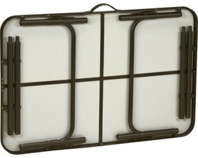 Kempingový stolík v dekore dreva, 90 x 60 x 30 cm