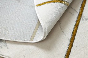 Dywany Łuszczów, Kusový koberec Emerald geometric 1012 cream and gold kruh, 160x160 (priemer) kruh, biela, obývacia izba