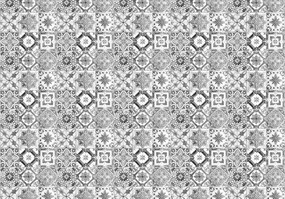 Fototapeta - Čierne a biele dlaždice (152,5x104 cm)