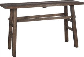Hnedá drevená lavica - 140 * 50 * 85 cm