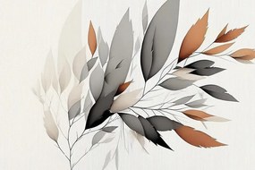 Obraz minimalistická vetvička listov
