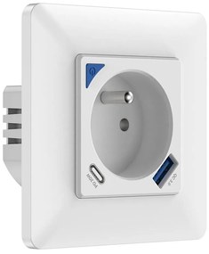 Immax NEO 07800L - Inteligentná zásuvka 16A/230V + 1xUSB-A+1xUSB C