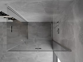 Mexen Mist-F Duo, skladací sprchový kút 115 x 120 cm, číre sklo, chrómový profil, 8A6-115L-120P-01-00