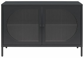 Čierna kovová vitrína 100x64x40 cm Luna – Støraa