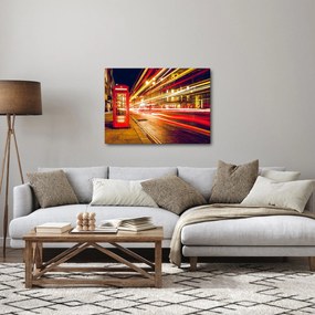 Obraz - červená telefónna búdka (70x50 cm)