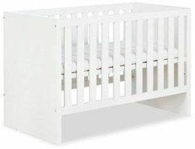 KLUPS Detská posteľ AMELIE biela 120x60cm + bariéra 120x60