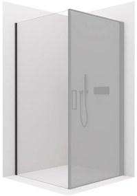 Cerano Porte, sprchová zástena ku sprchovému kútu 80x195 cm, 8mm číre sklo, čierny profil, CER-CER-413453