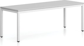 Lavica FRAME, biela podnož, 1685 x 404 x 468 mm, sivá