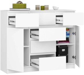 Komoda 120 cm K017 biela